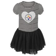 Order Pittsburgh Steelers Girls Toddler Celebration Tutu Sequins Dress - Black/White at low prices.