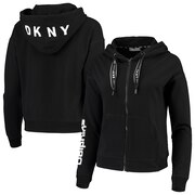 Add Miami Dolphins DKNY Sport Women's Zoey Crop Full-Zip Hoodie - Black To Your NFL Collection