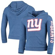 Add New York Giants New Era Girls Youth Tri-Blend Pullover Hoodie - Heathered Royal To Your NFL Collection