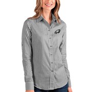 Add Philadelphia Eagles Antigua Women's Structure Long Sleeve Button-Up Shirt - Black/White To Your NFL Collection