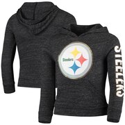 Add Pittsburgh Steelers New Era Girls Youth Tri-Blend Pullover Hoodie - Heathered Black To Your NFL Collection