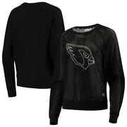 Add Arizona Cardinals DKNY Sport Women's Lauren Mesh Raglan Long Sleeve T-Shirt - Black To Your NFL Collection