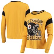 Add Pittsburgh Steelers Junk Food Women's Big Logo Long Sleeve T-Shirt - Gold To Your NFL Collection