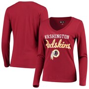 Add Washington Redskins G-III 4Her by Carl Banks Women's Post Season Long Sleeve V-Neck T-Shirt - Burgundy To Your NFL Collection