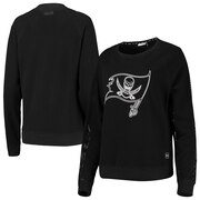 Add Tampa Bay Buccaneers DKNY Sport Women's Lauren Mesh Raglan Long Sleeve T-Shirt - Black To Your NFL Collection