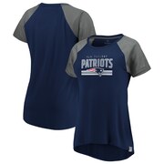 Add New England Patriots Fanatics Branded Women's Shining Victory T-Shirt - Navy/Gray To Your NFL Collection