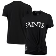 Add New Orleans Saints DKNY Sport Women's Players Side-Tie Tri-Blend T-Shirt - Black To Your NFL Collection