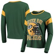 Add Green Bay Packers Junk Food Women's Big Logo Long Sleeve T-Shirt - Green To Your NFL Collection