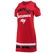 Order Tampa Bay Buccaneers G-III 4Her by Carl Banks Women's Go Get Em Tri-Blend Cold Shoulder Mini-Dress - Red at low prices.