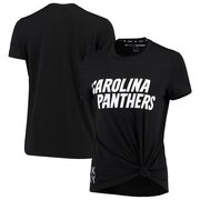 Add Carolina Panthers DKNY Sport Women's Players Side-Tie Tri-Blend T-Shirt - Black To Your NFL Collection