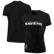 Add Baltimore Ravens DKNY Sport Women's Players Side-Tie Tri-Blend T-Shirt - Black To Your NFL Collection