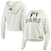 Add Los Angeles Rams DKNY Sport Women's Maddie Crop Pullover Hoodie - White To Your NFL Collection