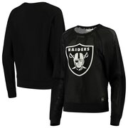 Add Oakland Raiders DKNY Sport Women's Lauren Mesh Raglan Long Sleeve T-Shirt - Black To Your NFL Collection