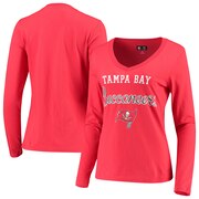 Add Tampa Bay Buccaneers G-III 4Her by Carl Banks Women's Post Season Long Sleeve V-Neck T-Shirt - Red To Your NFL Collection
