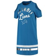 Add Detroit Lions G-III 4Her by Carl Banks Women's Go Get Em Tri-Blend Cold Shoulder Mini-Dress - Blue To Your NFL Collection