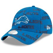 Add Detroit Lions New Era Women's Worded 9TWENTY Adjustable Hat - Blue To Your NFL Collection