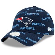 Add New England Patriots New Era Women's Worded 9TWENTY Adjustable Hat - Navy To Your NFL Collection