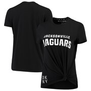 Add Jacksonville Jaguars DKNY Sport Women's Players Side-Tie Tri-Blend T-Shirt - Black To Your NFL Collection