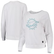 Add Miami Dolphins DKNY Sport Women's Lauren Mesh Raglan Long Sleeve T-Shirt - White To Your NFL Collection