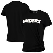 Add Oakland Raiders DKNY Sport Women's Players Side-Tie Tri-Blend T-Shirt - Black To Your NFL Collection