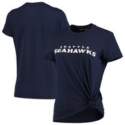 Add Seattle Seahawks DKNY Sport Women's Players Side-Tie Tri-Blend T-Shirt - Navy To Your NFL Collection