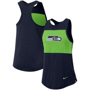 Add Seattle Seahawks Nike Women's Logo Performance Tank Top - College Navy To Your NFL Collection