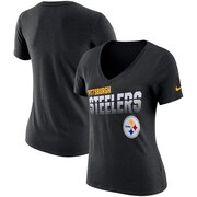 Add Pittsburgh Steelers Nike Women's Sideline V-Neck T-Shirt - Black To Your NFL Collection