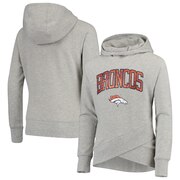 Add Denver Broncos Youth Glam Girl Funnel Neck Pullover Hoodie - Heathered Gray To Your NFL Collection