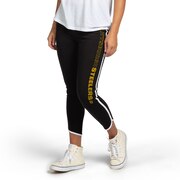 Add Pittsburgh Steelers Junk Food Women's Side Stripe Leggings - Black To Your NFL Collection