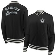 Add Oakland Raiders Fanatics Branded Women's Legendary Strength Full-Zip Track Jacket - Black To Your NFL Collection