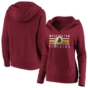 Add Washington Redskins Fanatics Branded Women's Stacked Stripes Pullover Hoodie - Burgundy To Your NFL Collection