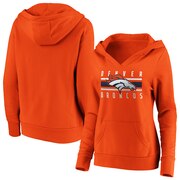 Add Denver Broncos Fanatics Branded Women's Stacked Stripes Pullover Hoodie - Orange To Your NFL Collection