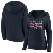 Add Houston Texans Fanatics Branded Women's Stacked Stripes Pullover Hoodie - Navy To Your NFL Collection