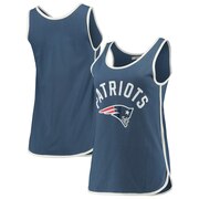 Add New England Patriots Junk Food Women's Colorblock Trim Racerback Tank Top - Navy To Your NFL Collection