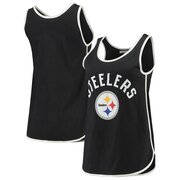 Add Pittsburgh Steelers Junk Food Women's Colorblock Trim Racerback Tank Top - Black To Your NFL Collection