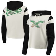 Add Philadelphia Eagles Junk Food Women's Cropped Fleece Pullover Hoodie - White To Your NFL Collection