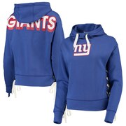 Add New York Giants Junk Food Women's Lace-Up Side Pullover Hoodie - Royal To Your NFL Collection