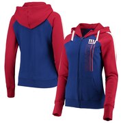 Add New York Giants G-III 4Her by Carl Banks Women's Linebacker Full-Zip Hoodie - Royal/Red To Your NFL Collection