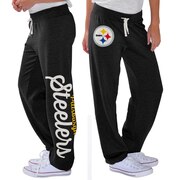 Order Pittsburgh Steelers G-III 4Her by Carl Banks Women's Scrimmage Fleece Pants - Black at low prices.