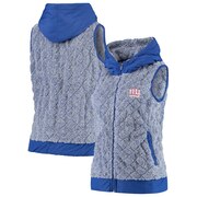 Add New York Giants Antigua Women's Fame Hooded Full-Zip Vest - Heathered Royal To Your NFL Collection
