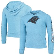 Add Carolina Panthers New Era Girls Youth Tri-Blend Pullover Hoodie - Heathered Blue To Your NFL Collection
