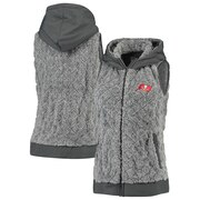 Add Tampa Bay Buccaneers Antigua Women's Fame Hooded Full-Zip Vest - Heathered Gray To Your NFL Collection