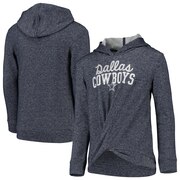 Add Dallas Cowboys Girls Youth Sammy Twist Fleece Pullover Hoodie - Navy To Your NFL Collection
