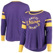 Add Minnesota Vikings Touch by Alyssa Milano Women's Plus Size Stadium Thermal Long Sleeve T-Shirt - Purple/Gold To Your NFL Collection