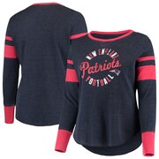 Add New England Patriots Touch by Alyssa Milano Women's Plus Size Stadium Thermal Long Sleeve T-Shirt - Navy/Red To Your NFL Collection