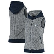 Add Seattle Seahawks Antigua Women's Fame Hooded Full-Zip Vest - Heathered College Navy To Your NFL Collection