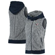 Add Houston Texans Antigua Women's Fame Hooded Full-Zip Vest - Heathered Navy To Your NFL Collection