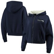 Add Seattle Seahawks Touch by Alyssa Milano Women's Huddle Full-Zip Hoodie - College Navy To Your NFL Collection