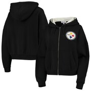 Add Pittsburgh Steelers Touch by Alyssa Milano Women's Huddle Full-Zip Hoodie - Black To Your NFL Collection