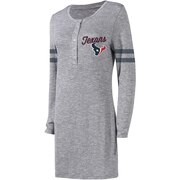 Add Houston Texans Concepts Sport Women's Marble Tri-Blend Long Sleeve Nightdress - Gray To Your NFL Collection